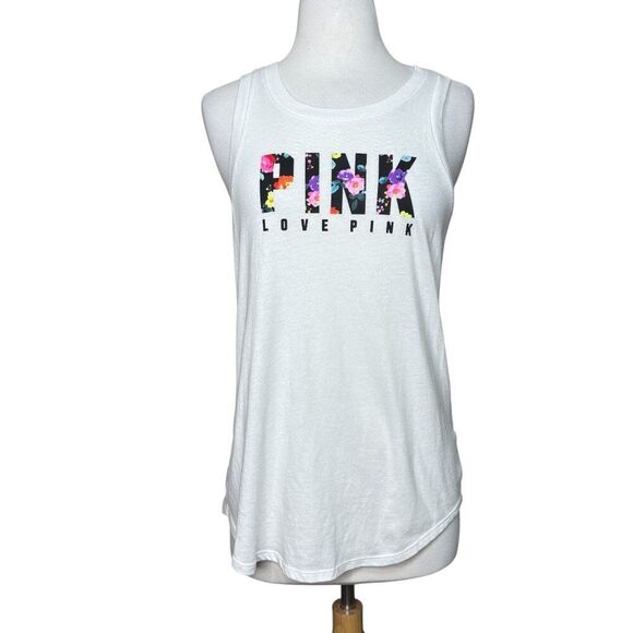 PINK Victoria Secret Tank Top Floral Size XS - Picture 1 of 6
